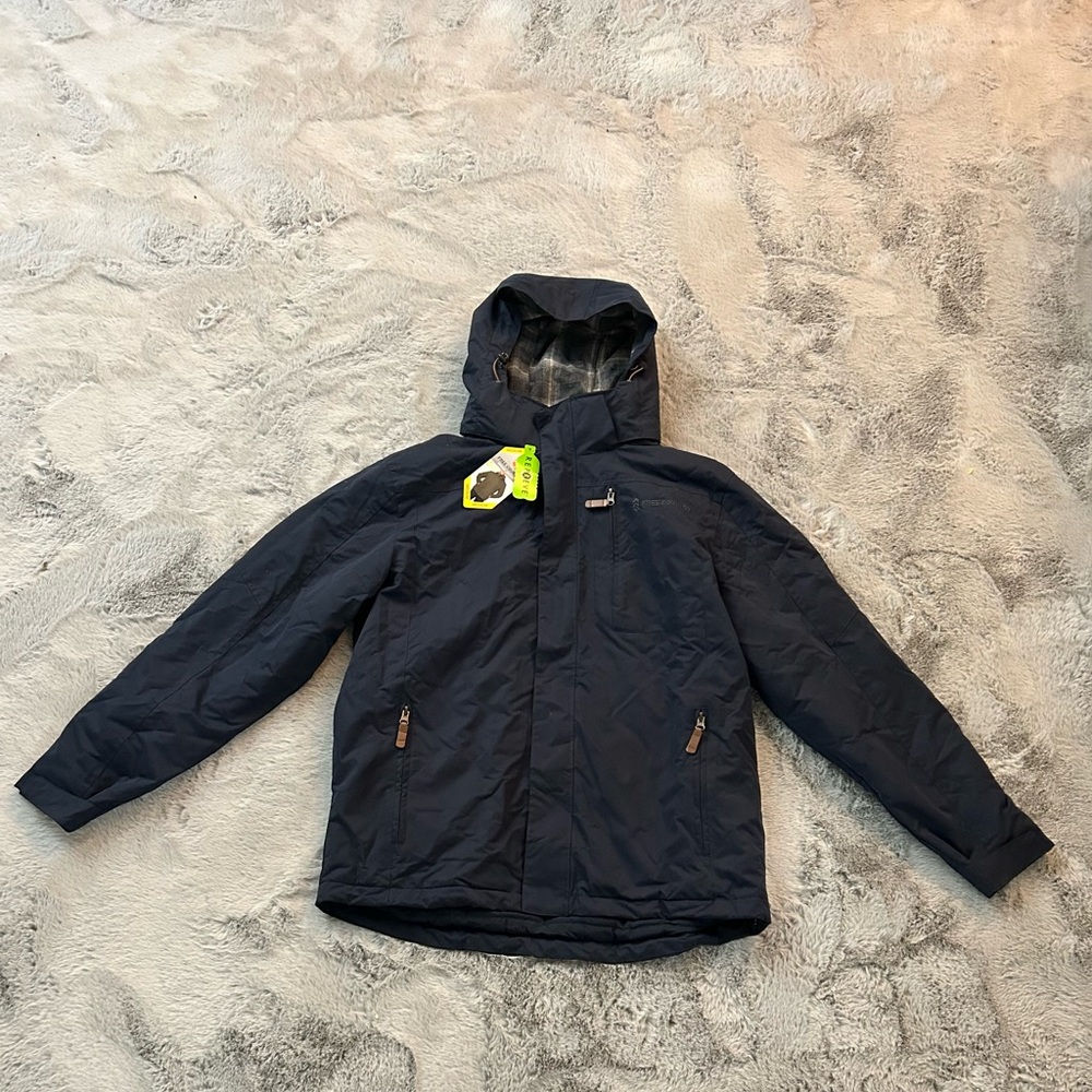 Men's Free Country Medium Navy Hooded Jacket with pockets